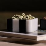 siyah beyaz modern çizgi detaylı çerezlik