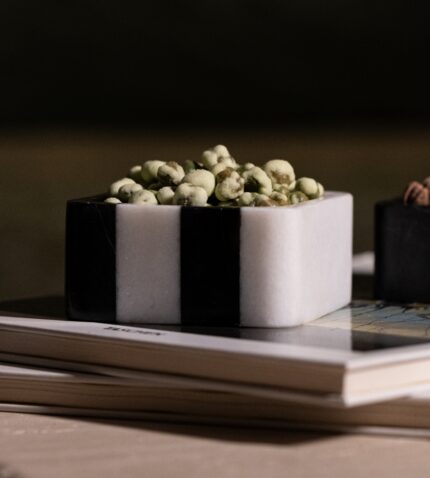 siyah beyaz modern çizgi detaylı çerezlik