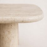 lyon sofistike traverten yemek masası doğal taş uzun form