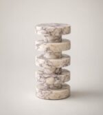 afyon menekşe mermer yan sehpa stria model